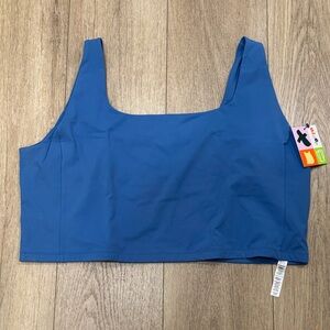 Blue Cropped Tank Top bra